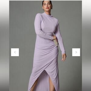 Anthropologie plus lilac maxi dress